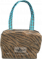 Preview: Handbag Zebra Türkis kariert