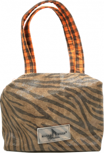 Handbag Zebra Orange kariert