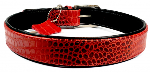 CROCO Collar red/black